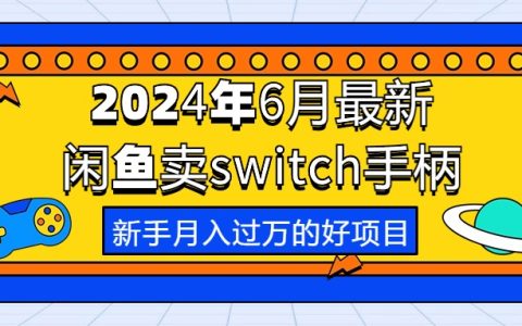 2024年6月最新闲鱼卖switch游戏手柄，新手月入过万的第一个好项目
